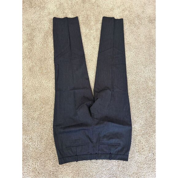 Hugo Boss Virgin Wool Black White Stripe Straight Leg Pants, Size 8, MSRP $278 - Picture 6 of 8